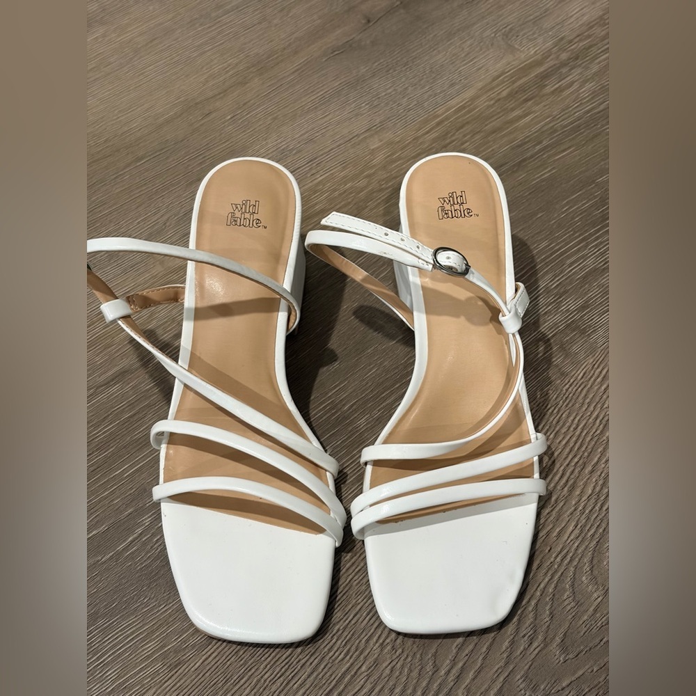 Target Wild Fable White Strappy Sandals